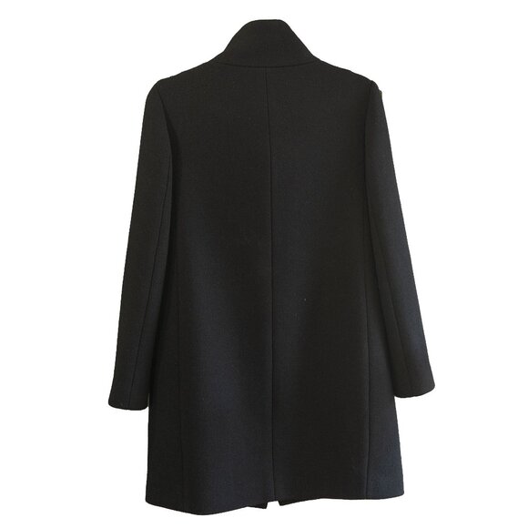 Kate Spade Dorothy Coat Bow Neck Black Wool Mod Mid Century Retro Classic jacket - Picture 3 of 15